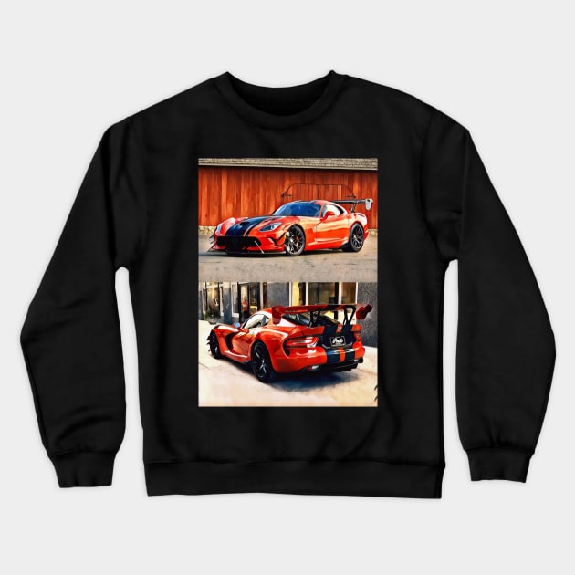 Dodge Viper ACR Crewneck Sweatshirt by d1a2n3i4l5
